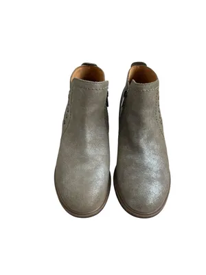 Clarks Neva Lo Taupe Metallic Ankle Leather Booties Women’s Size 8 thumbnail 2