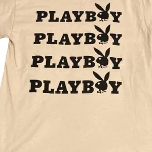 Playboy unisex Beige T-Shirt with Black Logo thumbnail 4