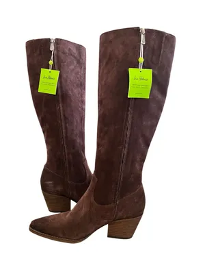 Sam Edelman Woods Cafe Noir Suede Knee-High Boots Size 8M NWOB Sold Out thumbnail 3