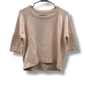 Lululemon Bhakti Reality‎ Short Sleeve Top Women's Large Pink Knit Relaxed Fit thumbnail 3