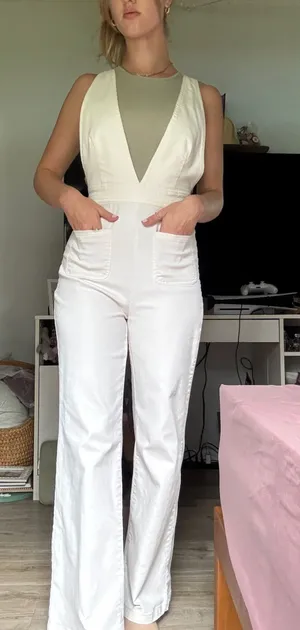 Sincerely Jules Wide Leg Deep Plunge Jumpsuit thumbnail 1