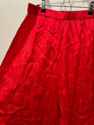 Natural Life Red Floral Jacquard Patti Palazzo Pants - Size L - NWOT thumbnail 5