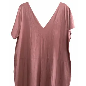Universal Standard Pima Cotton Modal V-Neck Jumpsuit Pink Size Small‎ (14-16) thumbnail 4