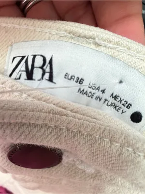 NEW Zara Cream Ankle SKINNY Jeans SIZE 4 Biho Bohemian thumbnail 7