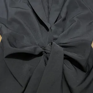 ASOS Design Navy Wrap Tie Dress thumbnail 4