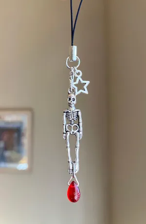 grunge street funky goth style skull phone charm/bag accessory/keychain/car display☠️ thumbnail 1