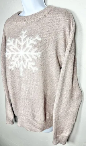 Maurices Cozier Than Cashmere Snowflake Crewneck Sweater Size Medium thumbnail 1