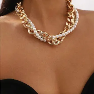 🐧🐧🐧BOGOHO 🐧🐧🐧Elegant Gold and White Pearl Necklace thumbnail 2