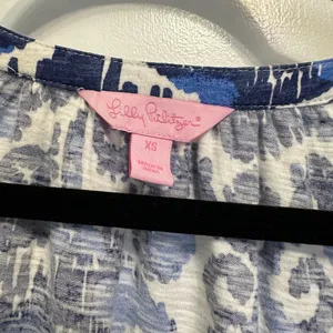 Lilly‎ Pulitzer Navy and White Blouse thumbnail 2