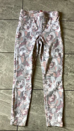 Spanx NWOT Jean-ish Ankle Leggings Womens Medium Floral Camo Print Pull On Denim thumbnail 1