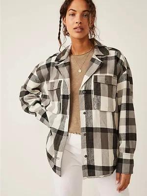 Free People We The Free Izzy Cargo Oversized‎ Shirt thumbnail 1