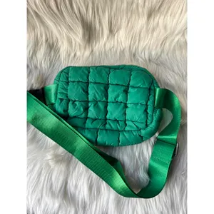 Stylish Green Quilted Belt Bag/Waist Bag thumbnail 5