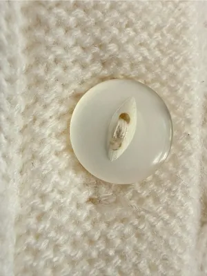 Northern Isles Cable Knit Cardigan Sweater 1980s Ivory Crewneck Button 40 (M) thumbnail 2