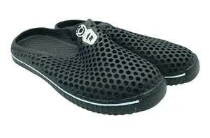 Leda Womens Water Shoes Slip On Rubber Mesh Clog Black Size 42 US 11 thumbnail 1