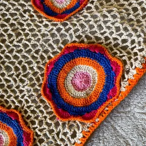 Agua Bendita Melissa Eames Crochet‎ Scarf Top Multi One Size NWT thumbnail 3