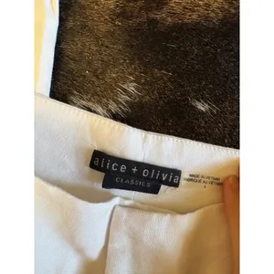 Alice + Olivia Classic White Wide Leg Trousers Size 4 thumbnail 2