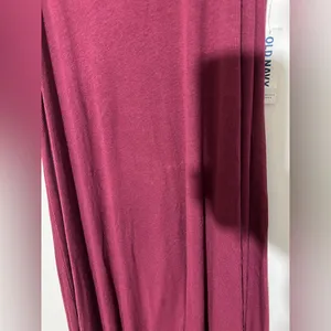 Old Navy Ribbed Burgundy A-Line Tank Dress thumbnail 2