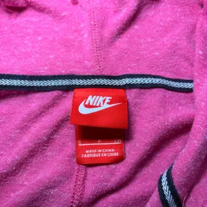 Nike Essential Full Zip Hooded Sweatshirt Jacket Pink organic Cotton Womens S thumbnail 2
