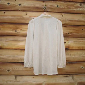 Revolve X Rachel Pally Gold Lurex Scarf Tie Neck Sweater thumbnail 5