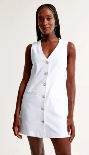 Abercrombie & fitch Mara Linen-Blend Vest Mini Dress thumbnail 1
