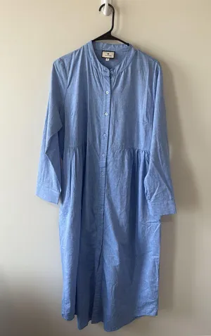 Tuckernuck Sky Blue Shirt Dress M thumbnail 8