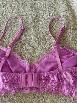 Undies Brand New Lace Bralette in Lavender Pink XS thumbnail 8
