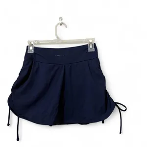 Navy blue skirt with built in shorts and tie sides thumbnail 2