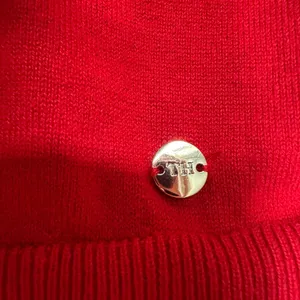 Tommy Hilfiger red Christmas peplum tank holiday‎ knit cotton blend size large thumbnail 5