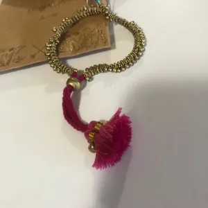 Shiraleah Chicago jewelry - Anthropologie - Kali tassel bracelet in pink NEW thumbnail 2
