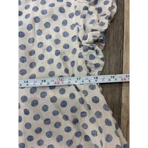 Voy Large Polka Dot Ruffle Blouse Cottagecore Prairie Dainty Feminine Top thumbnail 5