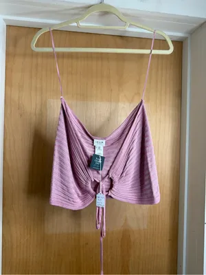 NWT! LELIS Collection Women’s Pink Ribbed Knit Two-Piece Skirt Set. Size: Large thumbnail 6