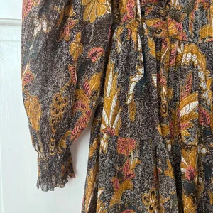 Ulla Johnson Vienne Bird of Paradise Mini Dress in Amber Size 2 Ruffle High Neck thumbnail 13