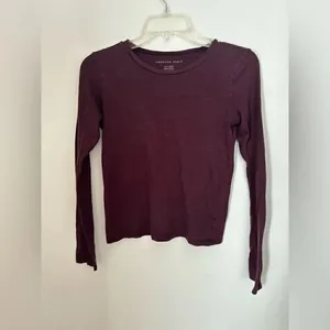 American Eagle Long Sleeve Tee Size XS Cotton Modal thumbnail 7