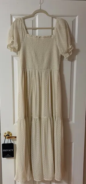 Cream Polka Dot Maxi Dress thumbnail 2