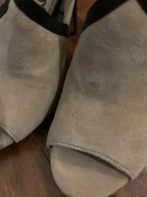 San Edelman Suede Beige Heels Size 7.5 thumbnail 2
