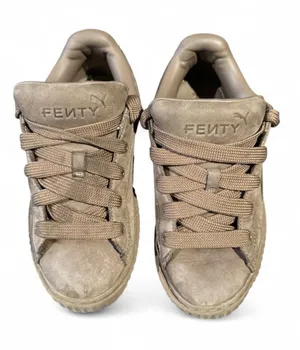 Fenty Beauty Kids Suede Sneakers in Taupe Brown thumbnail 1