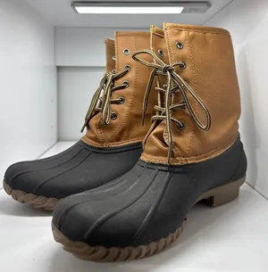 Blue Suede Shoes Classic Duck Boots in Brown and Black, Size thumbnail 1