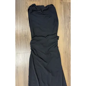 Zara Black Midi Dress Cowl Low Back 90s Minimalist‎ Capsule Hollywood Formal thumbnail 4