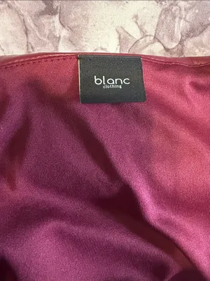 Strapless Draped Faux Leather top in Burgundy thumbnail 3