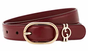 Gucci Interlocking GG Logo Leather Belt Russet Red Size 80cm/ 32in thumbnail 1
