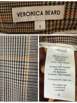 Veronica Beard Tonelli Plaid High Rise Wide Leg Pants Size 2 thumbnail 7