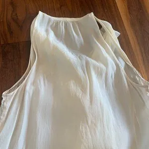 cream silk ruffled tunic thumbnail 10