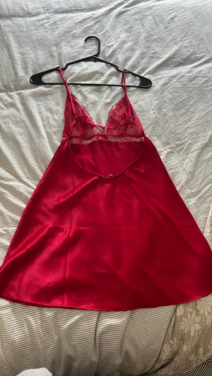 Red mini Victoria secret satin dress thumbnail 2
