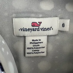 Vineyard Vines women sleeveless geometric print dress V neck 6 thumbnail 3
