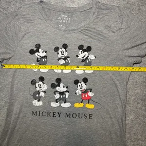 Disney Mickey Mouse XL Graphic T-Shirt Gray Black Cotton Blend thumbnail 6