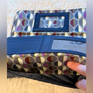 Vera Bradley Blue Quilted Fabric Clutch Pocket Book Wallet thumbnail 4