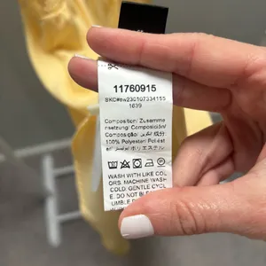 SHEIN Sunny Yellow Tie-Front Spaghetti Strap Button Dress thumbnail 8