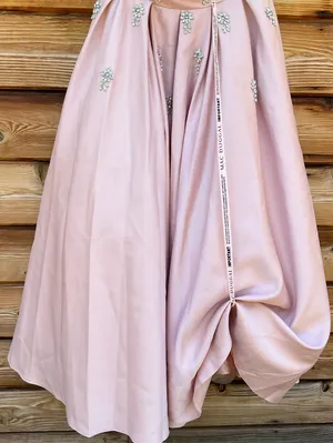 MAC DUGGAL Pink Size 8 Strapless Crystal Embellished Satin A-Line Dress Gown thumbnail 10