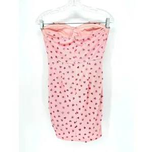 Superdown Fifi Mesh Mini Dress Womens S Pink Heart Coquette Barbiecore Romantic thumbnail 11