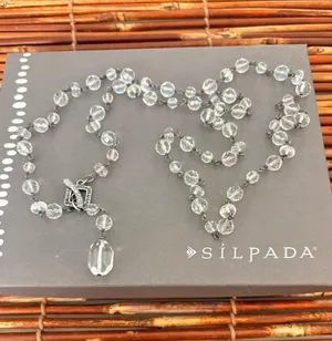 Silpada Long Crystal Vintage Necklace thumbnail 1